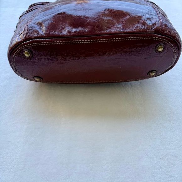 Coach Vintage 2007 Gallery East West Laced Tote Red Patent Leather 11500 - Picture 7 of 16